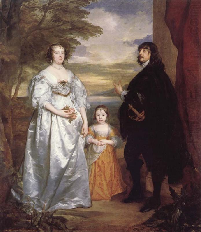 Anthony Van Dyck James Seventh Earl of Derby,His Lady and Child china oil painting image